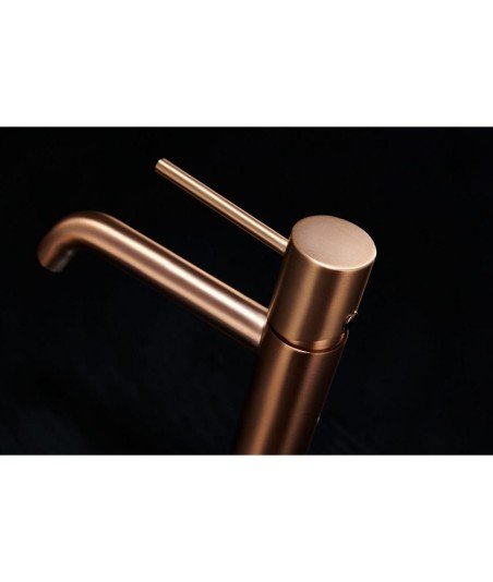 Grifo monomando de lavabo oro rosa Monza IMEX | BDM039-1OC