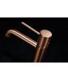 Grifo monomando de lavabo oro rosa Monza IMEX | BDM039-1OC