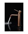 Grifo monomando de lavabo oro rosa Monza IMEX | BDM039-1OC