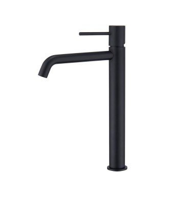 Grifo caño alto de lavabo negro mate Monza IMEX| BDM039-3NG