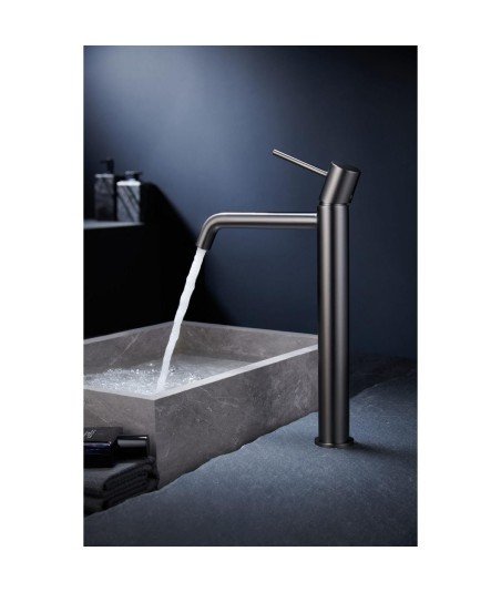 Grifo caño alto de lavabo black gun metal Monza IMEX| BDM039-3BGM