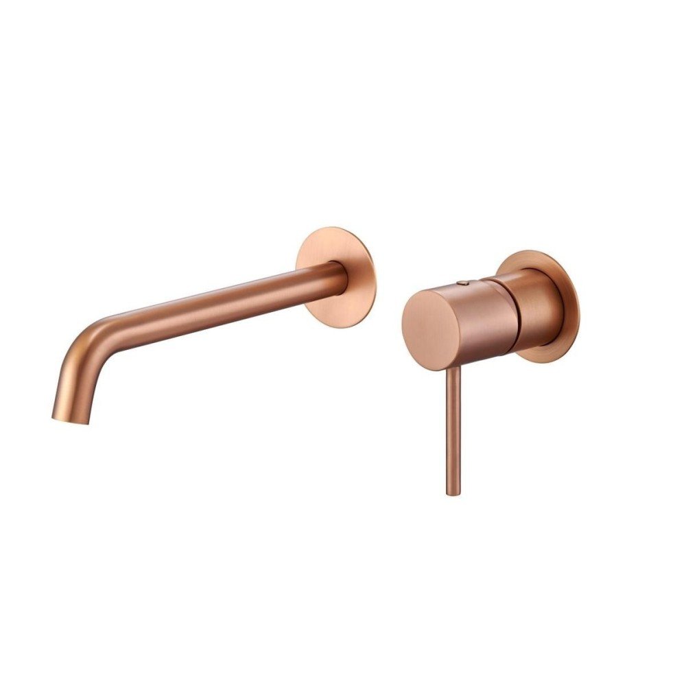 Grifo oro rosa cepillado empotrado de lavabo Monza IMEX | Mamparas Blau