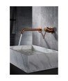 Grifo oro rosa cepillado empotrado de lavabo Monza IMEX | Mamparas Blau