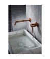 Grifo oro rosa cepillado empotrado de lavabo Monza IMEX | Mamparas Blau