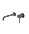 Grifo negro mate empotrado de lavabo Monza IMEX | Mamparas Blau