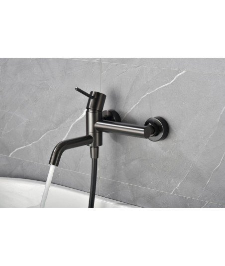 Grifería de bañera black gun metal Monza Imex | BDM039-4BGM