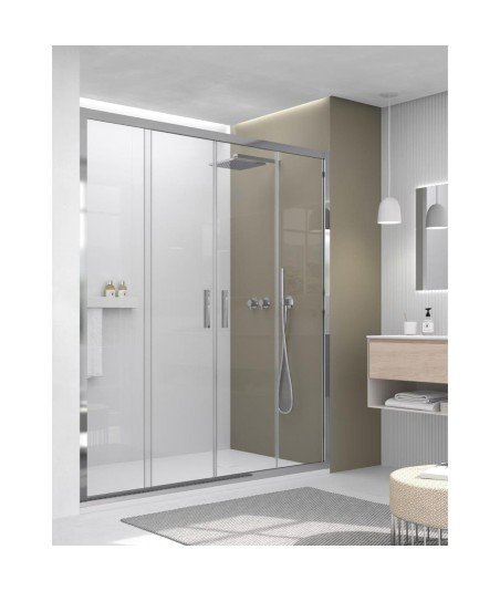 Mampara frontal 2 fijos y 2 correderas en oferta | Varsovia Doccia