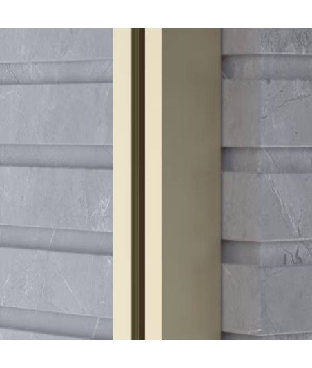 Mampara fija de bañera en oro cepillado| Busan Doccia ST
