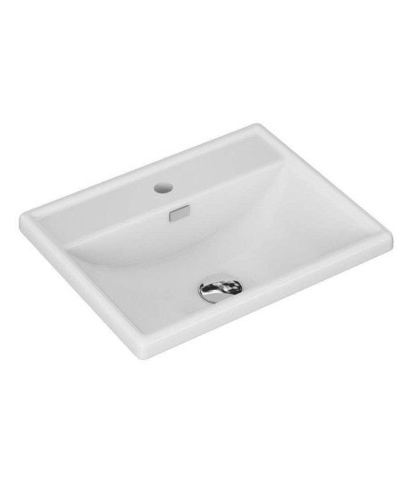Lavabo cerámico cuadrado | de 51 x 41 encastrado