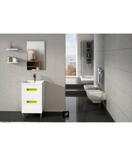 Lavabo cerámico cuadrado | de 51 x 41 encastrado