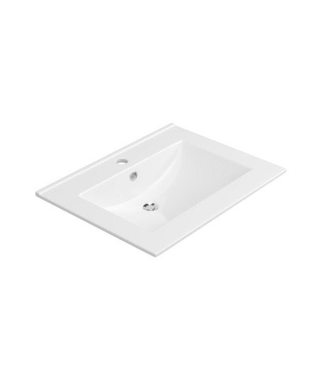 Lavabo cerámico cuadrado | de 39 cm de fondo