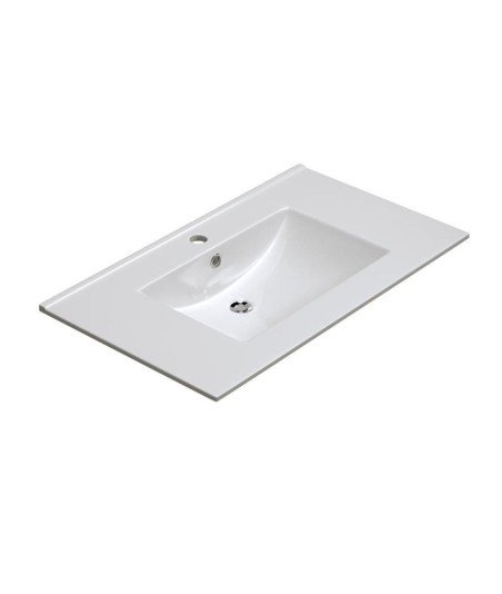 Lavabo cerámico cuadrado extrafino | de 45 cm de fondo