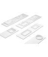 Lavabo de resina semi encastrar MNST | Rosette cuadrado Torvisco