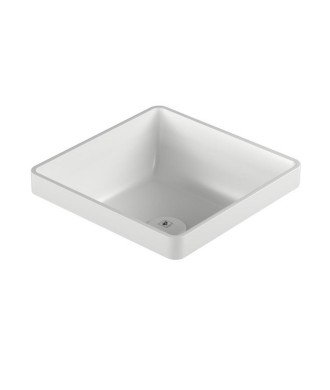 Lavabo de resina semi encastrar MNST | Rosette cuadrado Torvisco