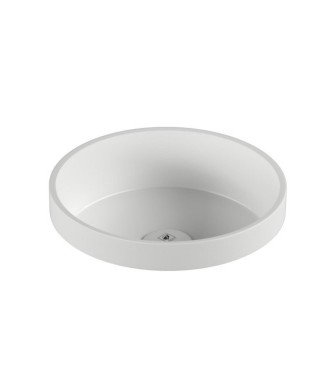 Lavabo de resina semi encastrar MNST | Rosette redondo Torvisco