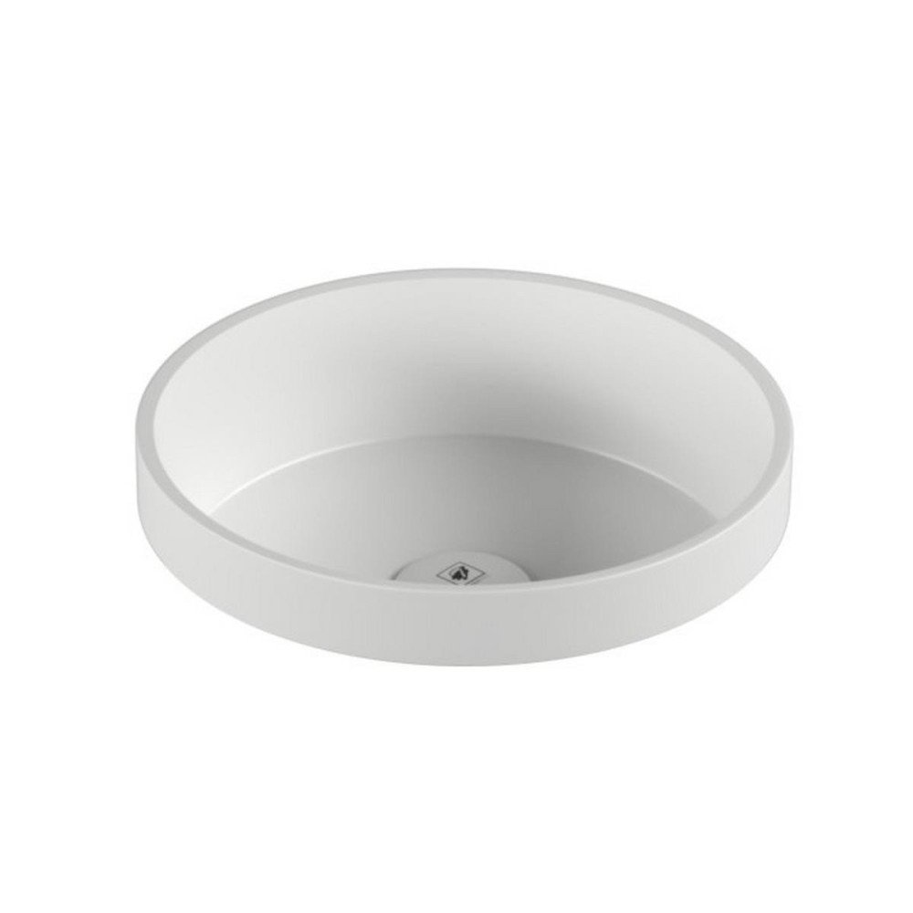 Lavabo de resina semi encastrar MNST | Rosette redondo Torvisco