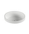 Lavabo de resina semi encastrar MNST | Rosette redondo Torvisco