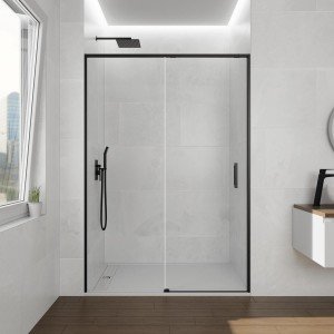 Mampara de ducha en negro...