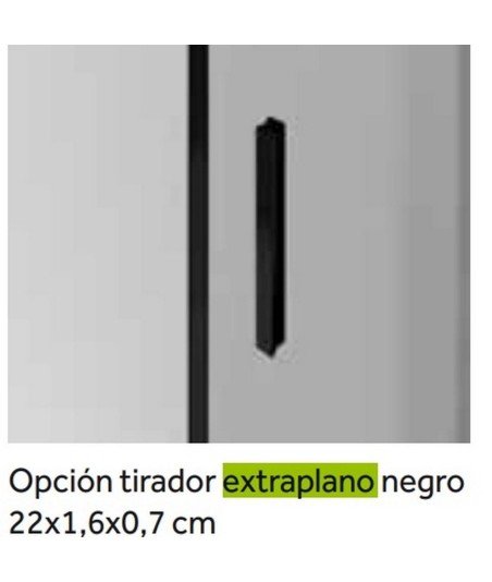 Mampara de bañera frontal 1 fijo + 1 corredera ✅ En negro mate