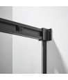 Mampara de bañera rectangular 2 fijos + 1 corredera ✅ En negro mate
