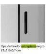 Mampara de bañera rectangular 2 fijos + 1 corredera ✅ En negro mate