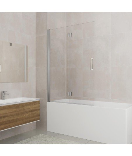 Mampara de bañera dos hojas plegables 【Modelo Glass GME 】