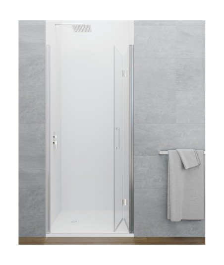 Mampara frontal 2 hojas plegables con bisagras | GME Glass Combi 2