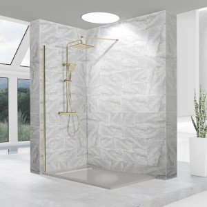 Mampara de ducha fija en...