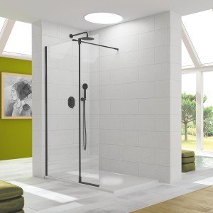 Mampara negra fija más...