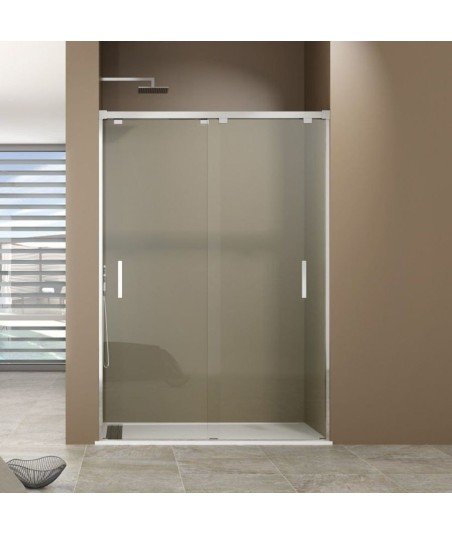 Mampara frontal de ducha con 2 puertas correderas