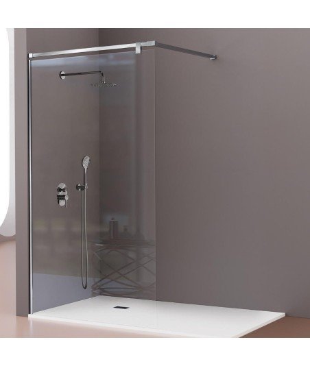 Mampara de baño fija fresh Salomón | Barra 90 grados inox brillo