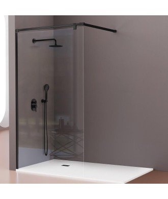 Mampara de negra baño fija fresh Salomón | Barra 90 grados