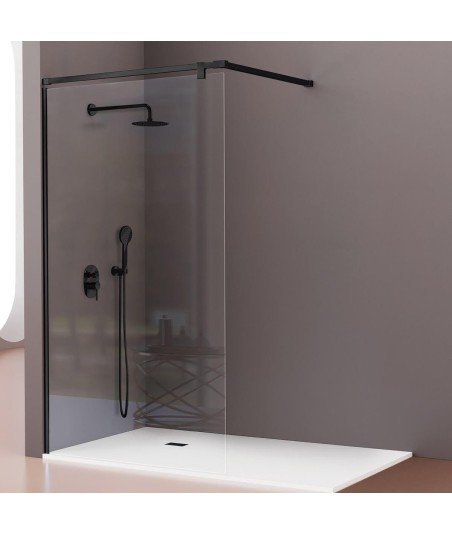 Mampara de negra baño fija fresh Salomón | Barra 90 grados