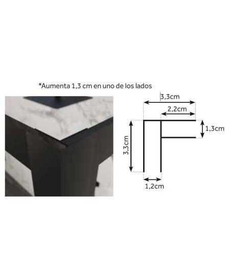 Mampara ducha rectangular fija con cuadros GME | 2023 |