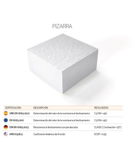 ➤ Plato de ducha de resina carga mineral | Con borde
