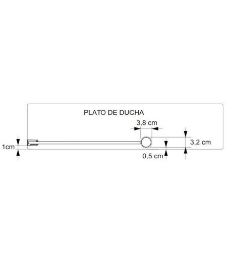 Mampara de ducha fija mamparas Blau ▶️ Con barra al techo