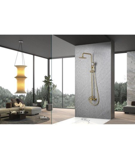 Columna de ducha oro cepillado roma imex - BDR001/OC