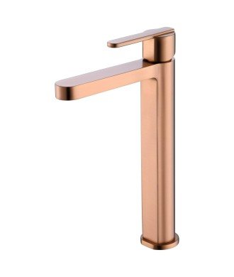 Grifo de caño alto oro rosa cepillado roma imex | BDR001-3ORC
