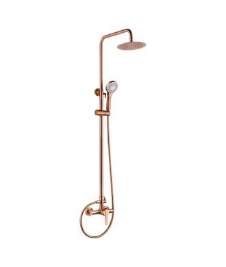 Columna de ducha oro rosa cepillado roma imex
