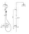 Columna termostática negra de ducha art imex | BTAR025/NG