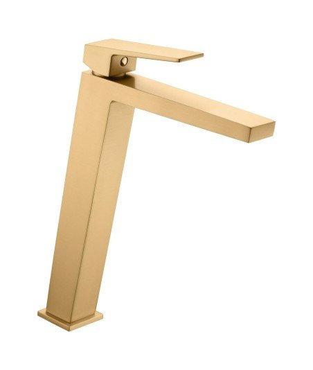 Grifo oro cepillado mate caño alto de lavabo Art IMEX  BDAR025-3OC