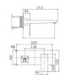 Grifo empotrado de lavabo Pisa imex | GLP048BGM | Mamparas Blau