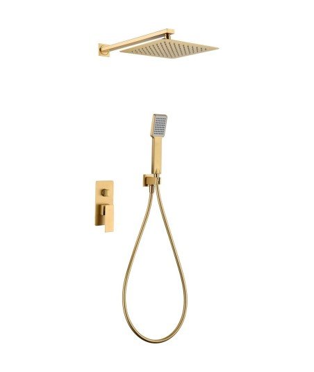 Ducha empotrada pared oro Pisa IMEX | GPP048/OC novedad