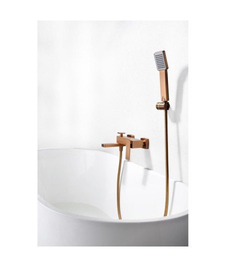 Grifería de bañera oro rosa Pisa imex | BDP048-4ORC