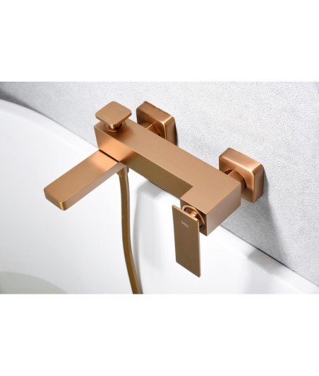 Grifería de bañera oro rosa Pisa imex | BDP048-4ORC