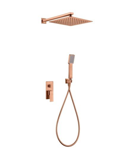Ducha empotrada pared oro rosa Pisa IMEX | GPP048/ORC novedad