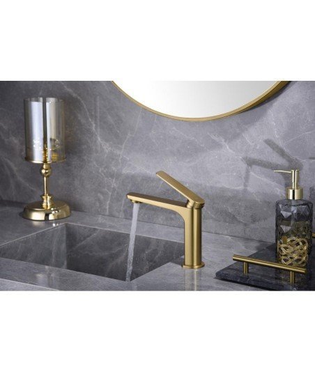 Grifo oro cepillado de lavabo Nápoles imex | BDN047-1OC oferta