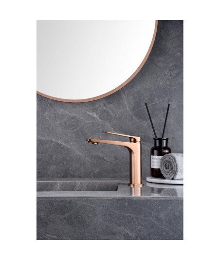 Grifo oro rosa cepillado de lavabo Nápoles imex | BDN047-1ORC oferta