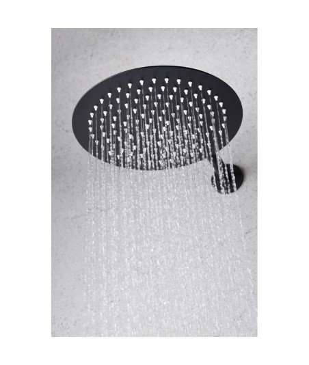 Ducha negra mate empotrada de pared Olimpo IMEX | GPC033/NG