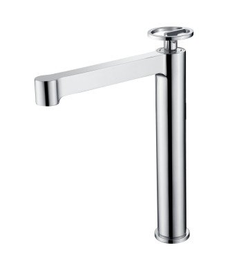 Grifo caño alto plata de lavabo Olimpo IMEX | BDC033-3